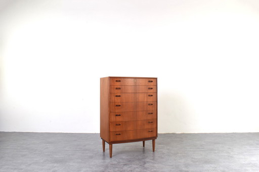 Mid-Century Danish Teak Chest of Drawers, 1960s.