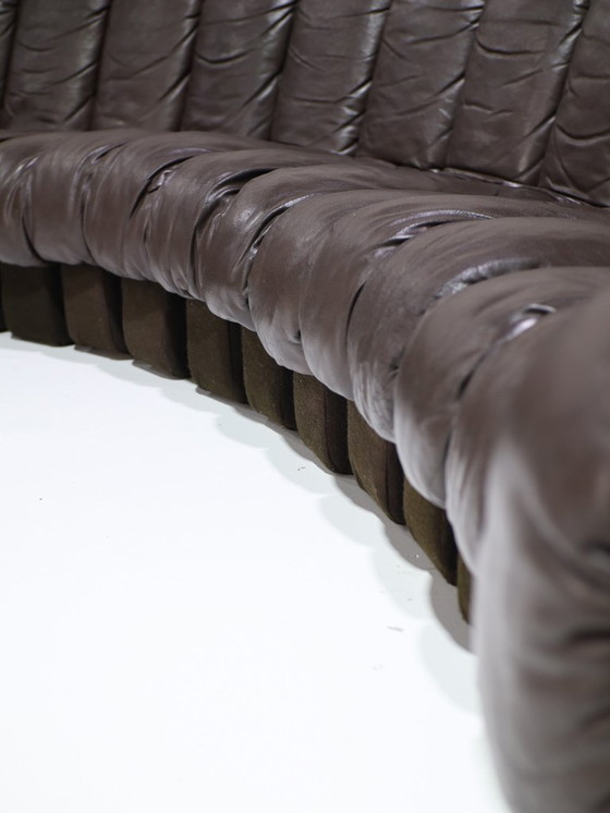 Image 1 of Divano DS-600 Non-Stop Snake De Sede anni '70 in pelle marrone