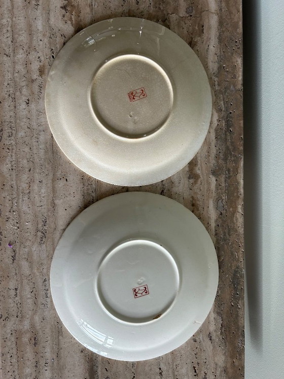 Image 1 of Jean Luce dinnerware set – red bonsai motif - Art Deco