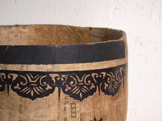 Antique Chinese papier-mâché container – China, circa 1900 – Decorative Objects, Rustic (photo 11 of 40)