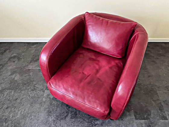 Image 1 of REGENT Club Chair Lounger Chair van Lambert, leer Toscana Rood