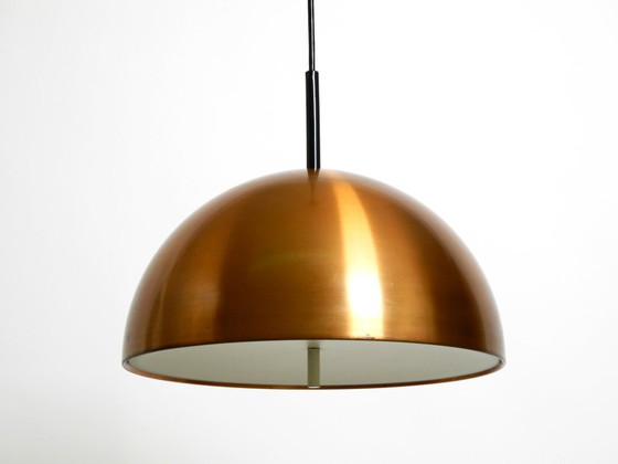 Image 1 of Rara lámpara colgante Space Age original de los años 70 con pantalla de cobre de Staff