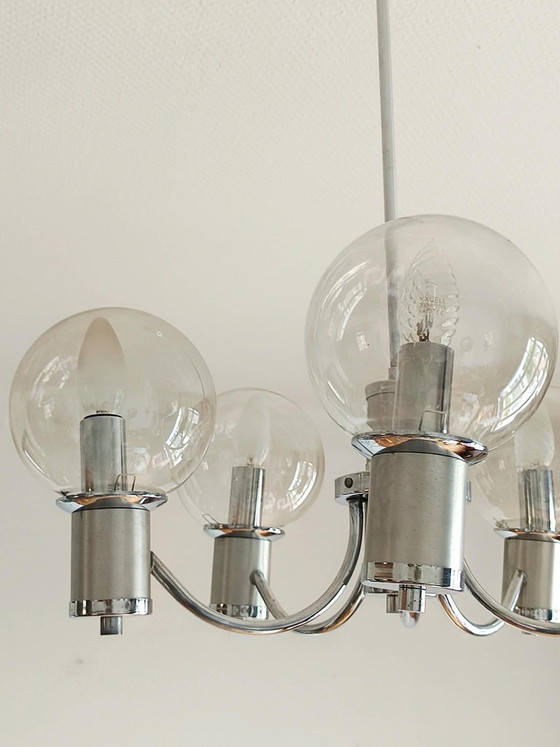 Lustre Space Age Chromé – Aluminium (photo 8 of 9)