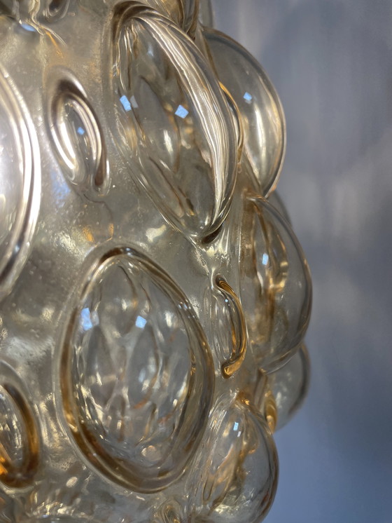 Image 1 of Bubble Round glass pendant lamp 1960s Glashutte Limburg, Helena Tynell