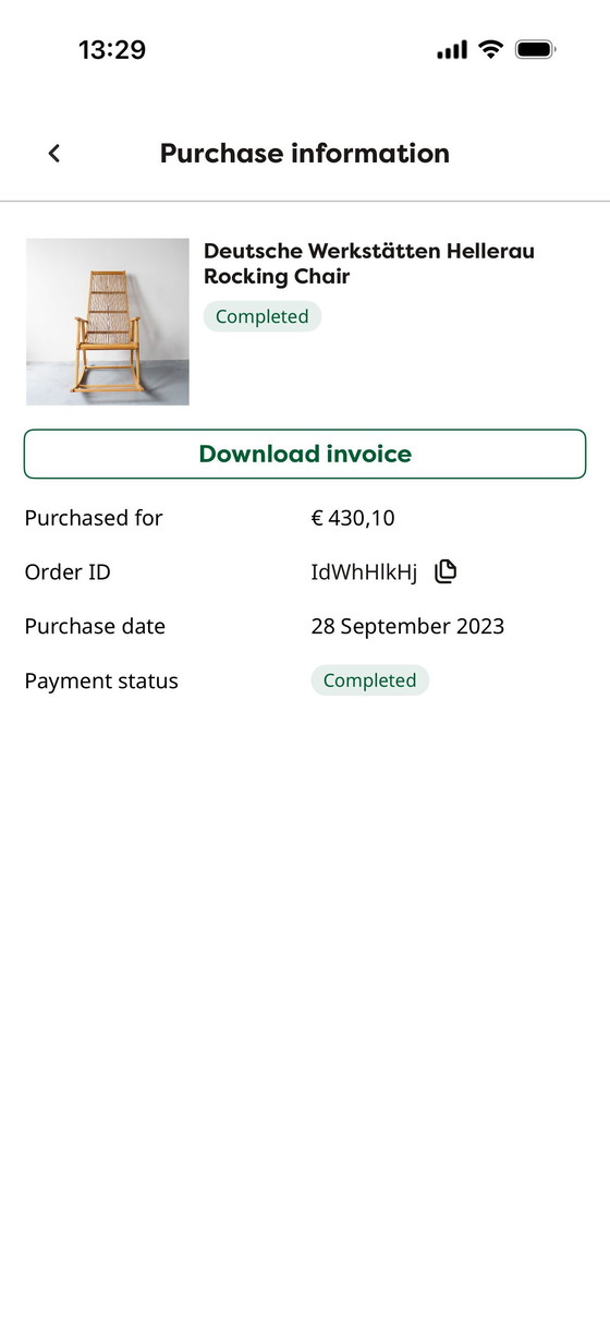 Image 1 of Sedia a dondolo Deutsche Werkstätten Hellerau