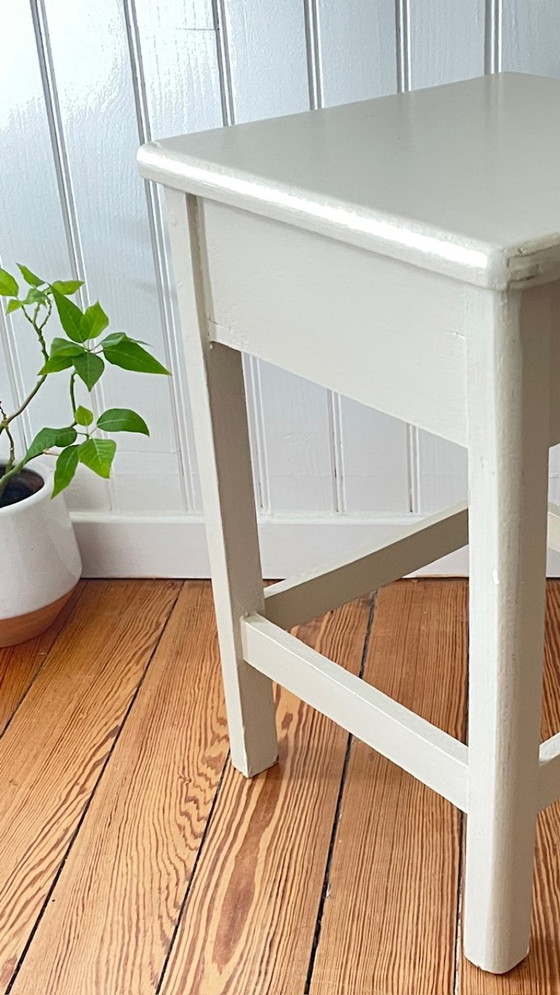 Image 1 of Vintage beige opbergkruk