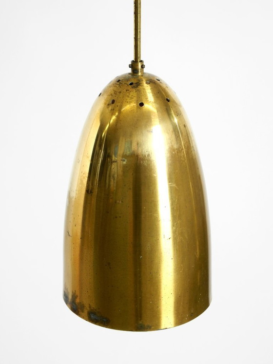 Image 1 of Beautiful height-adjustable original Mid Century Modern brass pendant lamp