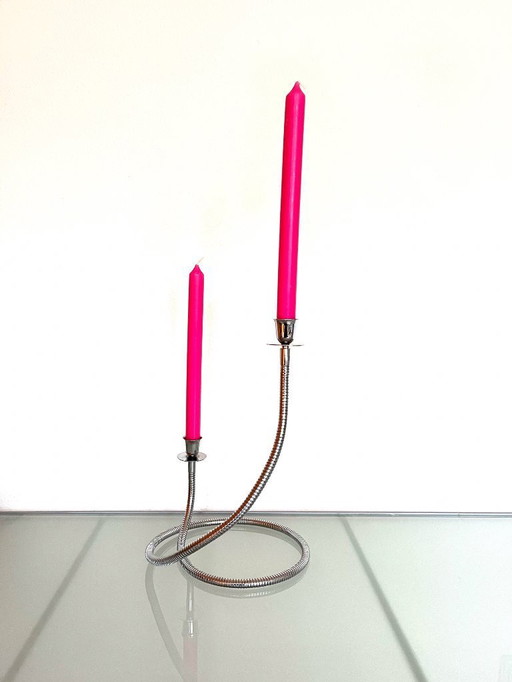 Vintage 1980s Hebi Malleable Kerzenständer