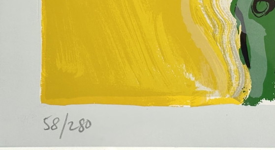 Peter Diem (1945) - Orange Nose Cow, Lithographien & Drucke, Papier, Metall, Rot, Abstract (Foto 4 von 5)