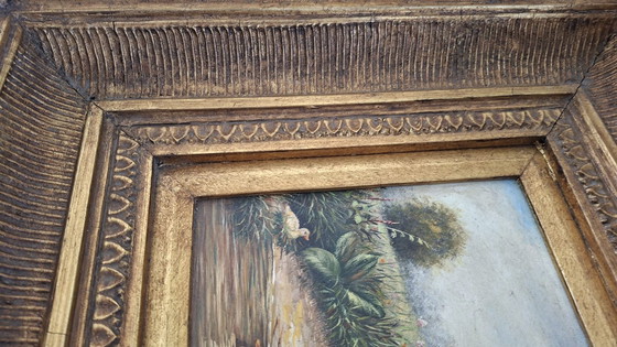 Image 1 of Topstuk: Authentieke Jan Hendrik Verburgh – "Familie Eenden" – Monumentale 19e-eeuwse Biggs & Sons Lijst