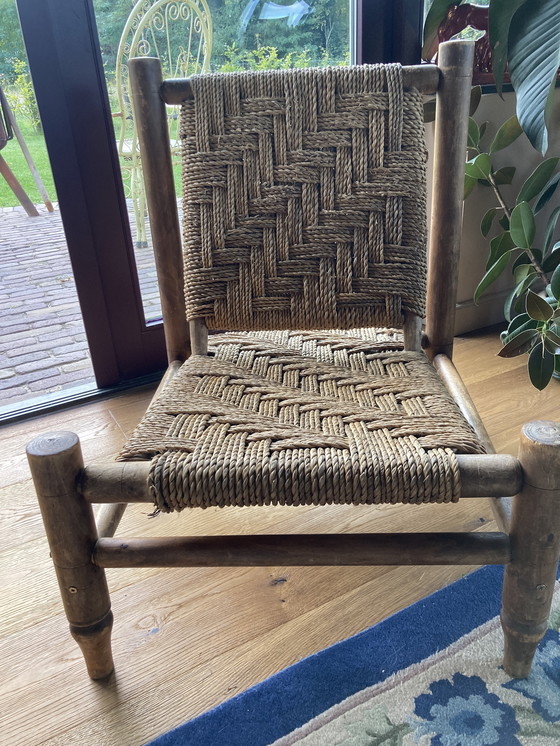 Image 1 of Chaise longue Audoux-Minet en corde d'abaca