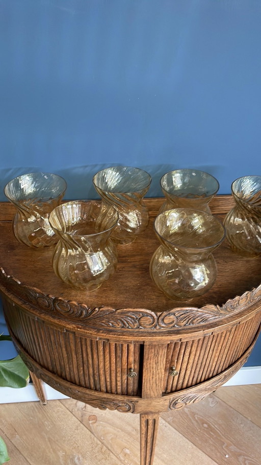 6 paralumi in vetro in stile retrò – hanglampen, Glass