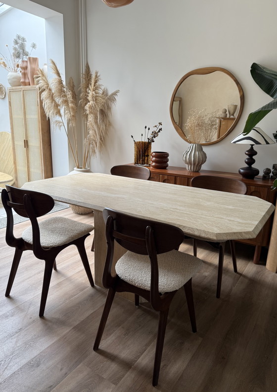 Vintage Travertine Dining Table (photo 4 of 8)