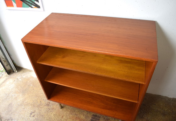 Image 1 of Mid - Century Teak Highboard Bookshelf Vintage Cabinet