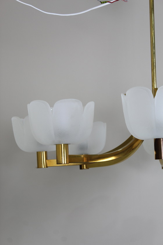 Image 1 of Vintage Pendant Lamp, Chandelier - Brass 1970s
