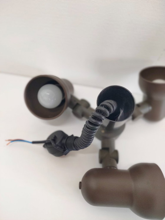 Image 1 of Vintage original Hüstadt Leuchten 3 spots ceiling lamp (height adjustable)