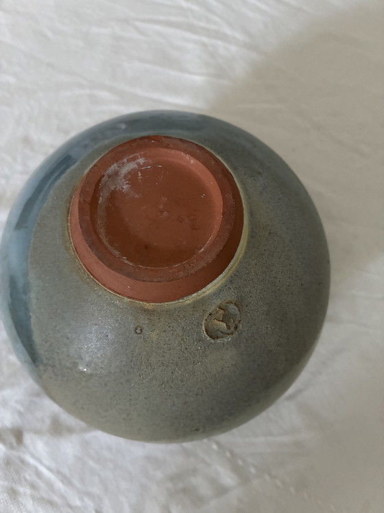 Image 1 of Vintage vase blue, beige, green
