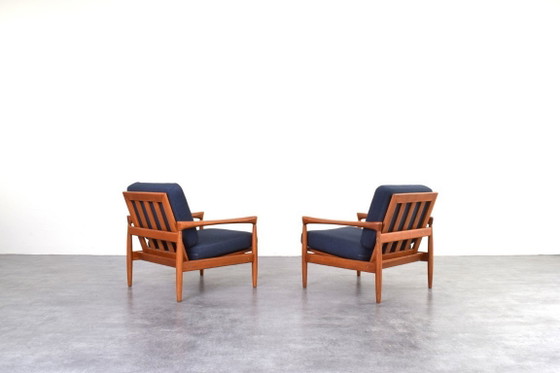 Image 1 of Poltrone Mid-Century Kolding in quercia di Erik Wørts per IKEA, anni '60, set di 2