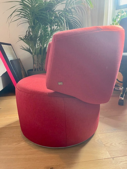 Rolf Benz 684 Fauteuil pivotant - Rouge