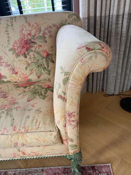 2.5 Seater Italian Design Sofa, 2 seaters, Textile, Wood, Creme (photo 4 of 11)