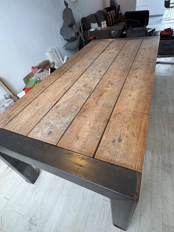 DennisvanLonden steigerhouten tafel – Eettafels, Wood, Metal (photo 5 of 12)