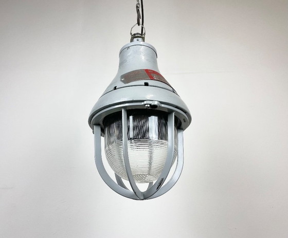 Image 1 of Lampada industriale antideflagrante grigia di Crouse-Hinds, anni '70