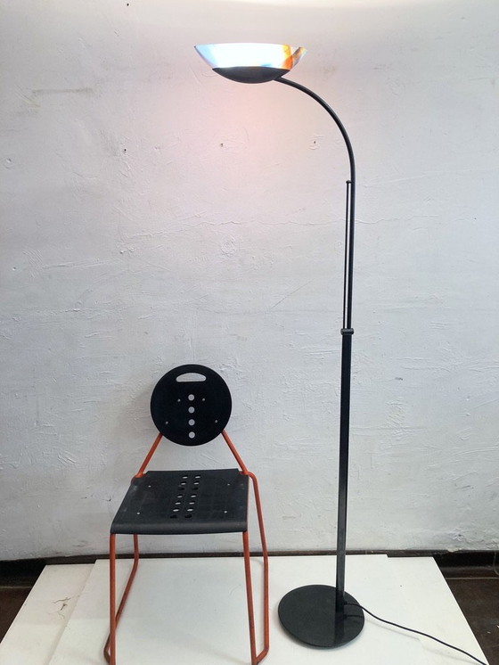 Image 1 of Italienische Halogen Stehleuchte Bogenleuchte Muranoglasschirm von Missoni 80er