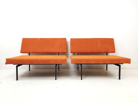 Image 1 of 2 Pastoe Cees Braakman benches | two-seater sofa newly upholstered orange