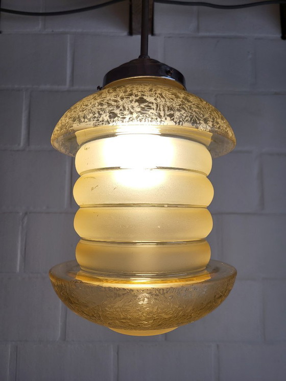 Lampada a sospensione in vetro uranio o annagreen, modello raro, Art Déco – Lampade a sospensione, Glass (photo 8 of 12)