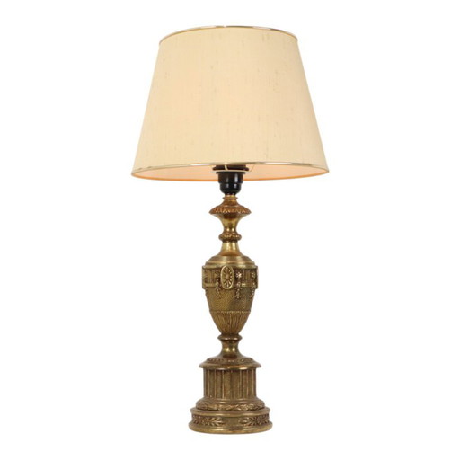Grande lampe de table en laiton, style Empire français classique, 59 cm – tafellampen, Brass