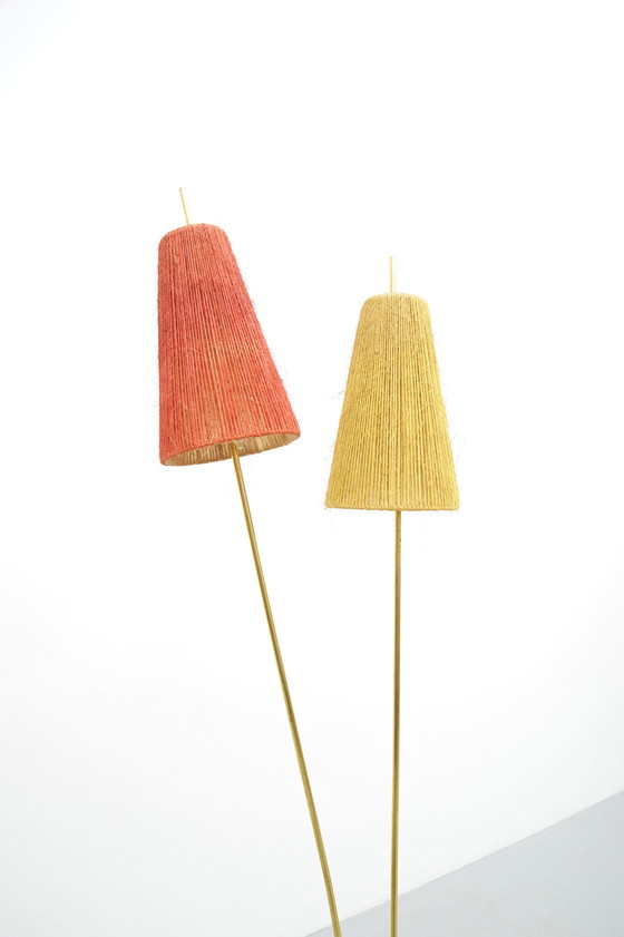 Image 1 of Floor lamp with brass base (1950s)