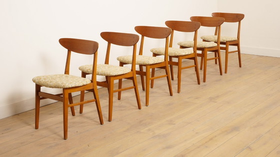 Image 1 of 6 x vintage dining chair | Farstrup | Model 210 | Reupholstered