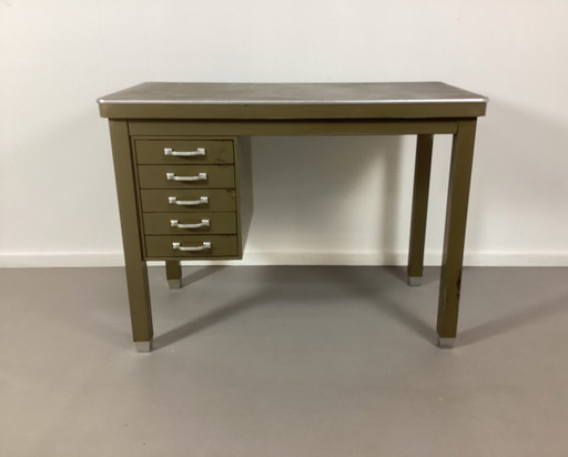 Vintage Ahrend Oda 1930s Bauhaus desk green