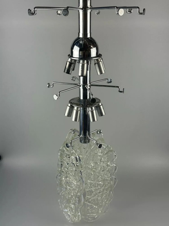 Image 1 of 60s 70s kroonluchter Kroonluchter "Ragnatela" Murano glas Space Age