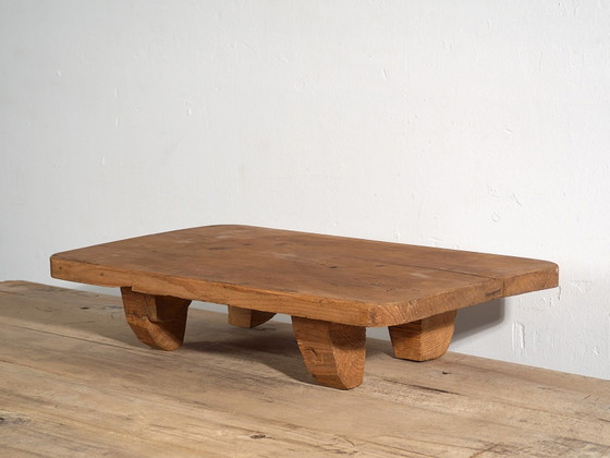 Antique low square table (c.1920) #9, Side tables, Wood, Brown, Rustic (photo 18 of 19)