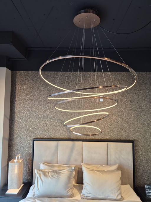 Maretti Pendant Lamp Luxury Rings - Bronze - 5 Rings on Ceiling Plate – hanglampen