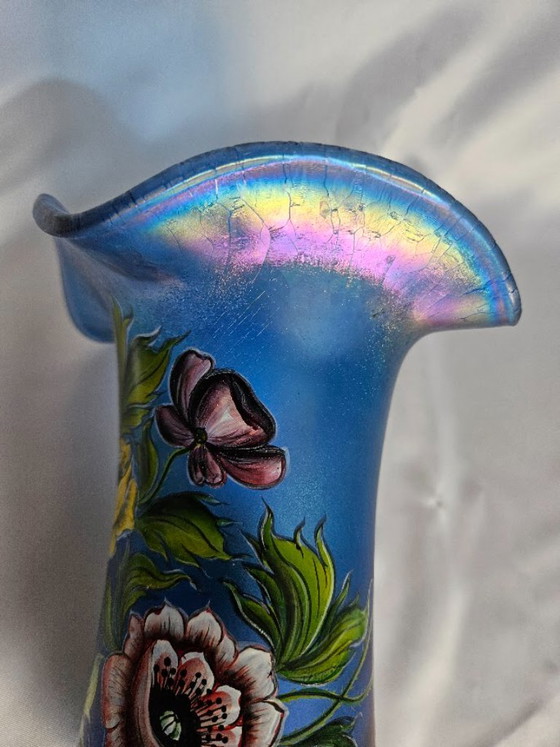 Vaso in vetro Art Nouveau antico – Glashüttenwerke Buchenau / Attribuito a Betty Hedrich (c. 1900) – Vasi (photo 14 of 14)