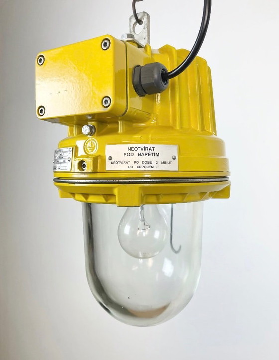 Image 1 of Yellow Industrial Explosion Proof Lamp from Elektrosvit, 1990s