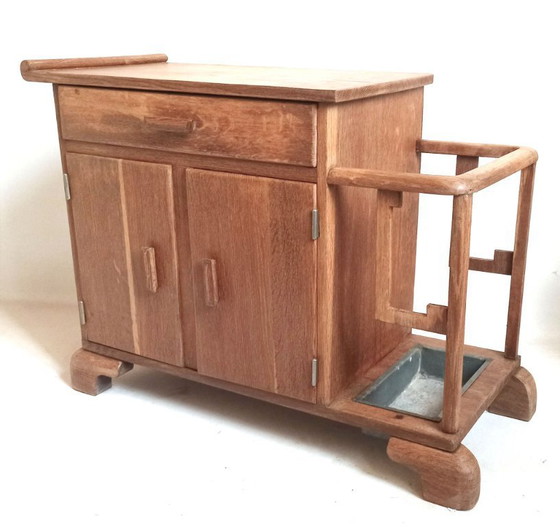 Image 1 of Klein art-deco kastje voor in de hal, 80 cm breed