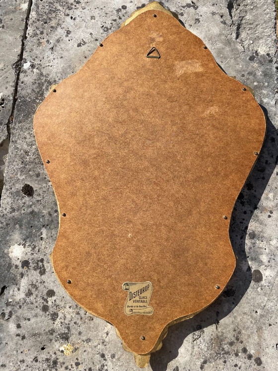 Image 1 of Miroir rocaille doré en bois – style Louis XV – esprit appartement parisien