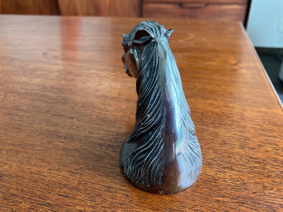 Image 1 of 🇫🇷 Apribottiglie color argento a forma di testa di cavallo "HORSE" PARIS