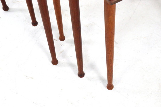 Image 1 of Jørgen Aakjær Jørgensen for Møbelintarsia nesting tables vintage Danish design