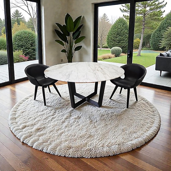 Image 1 of Poltrona Frau “Bolero” dining table Calacatta Oro Marnle matt finish