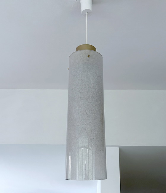 Image 1 of Very Large Mid Century Glass Pendant Lamp