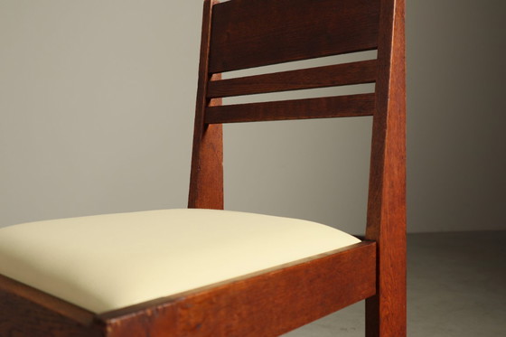 Image 1 of Satz von 4 Esszimmerstühlen aus Eiche der Haager Schule, ca. 1925–1935