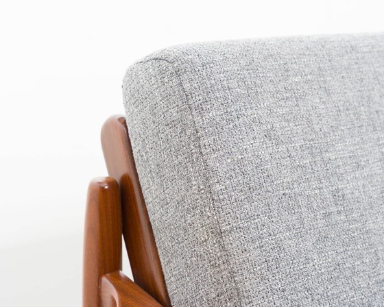 Image 1 of 60s daybed/sofa in teak, newly upholstered.