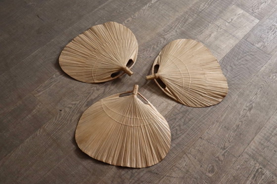 Image 1 of Uchiwa Hana II kroonluchter van Ingo Maurer voor Design M, jaren 70.