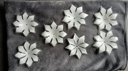 7 fleurs anciennes en verre pour lustre applique murano 