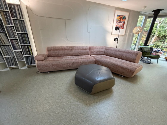 Leolux Guadalupe Hocker., Hocker & Poufs, Leder, Stoff, Grau (Foto 3 von 5)