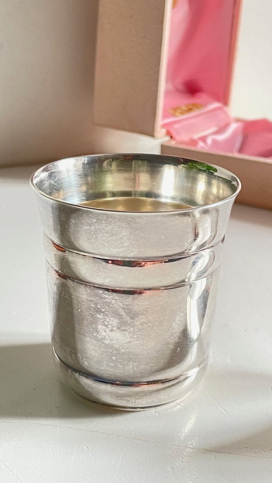 Image 1 of Silver-plated glass and napkin ring by UDNER
